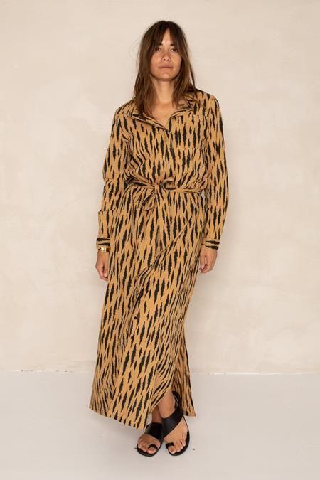 Jurk Sunita Big Tiger Donkergeel
