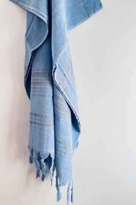 Bath Towel Foutas Dolce Collection Azurine Blue