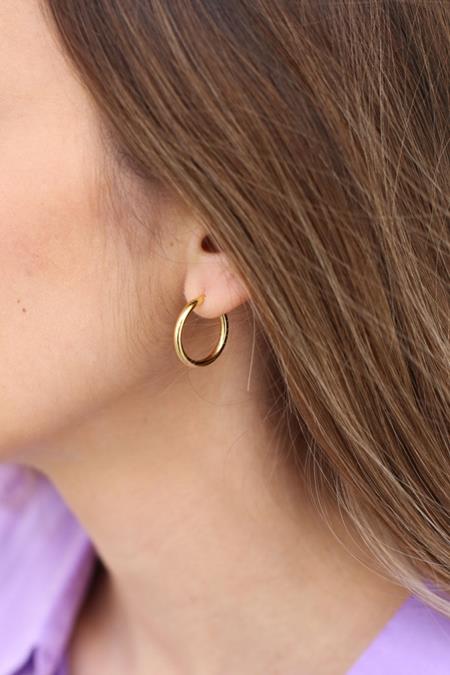 Earrings Essential Hoop (M) Gold