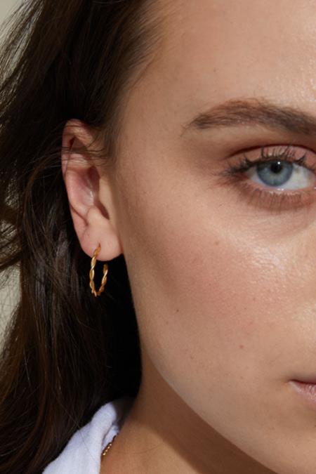 Earrings Twisted Hoop Gold