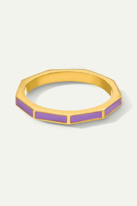 Ring Schuine Kleur Pop Elektrisch Violet