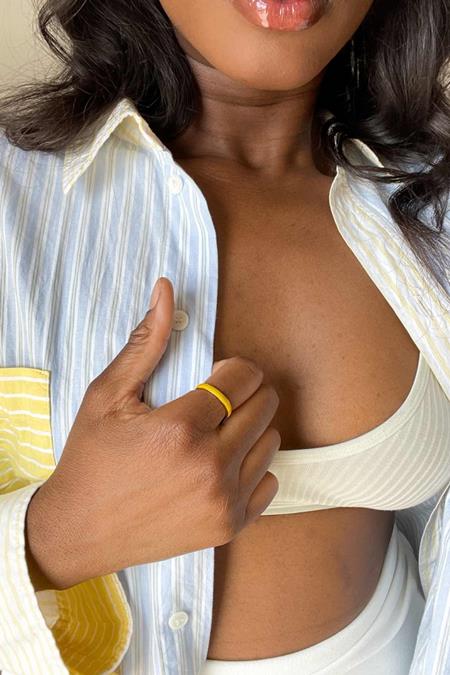 Ring All-Over Kleur Pop Zonnig Geel