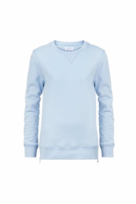 Pullover Side Zip Blau