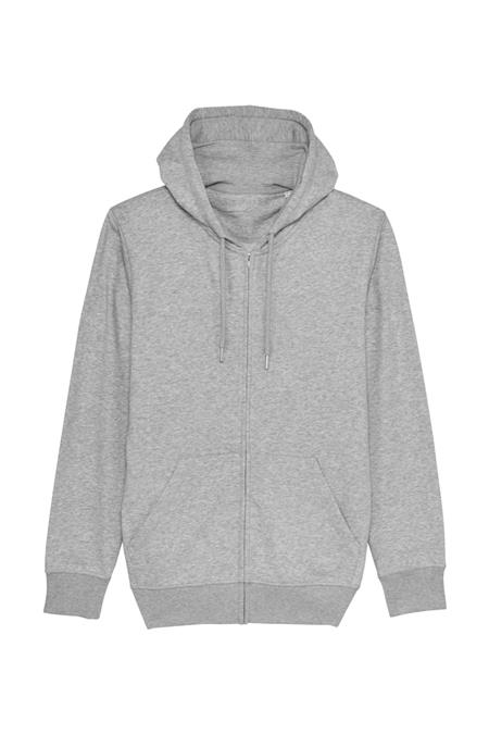 Zip Hoodie Connector Gris Chiné