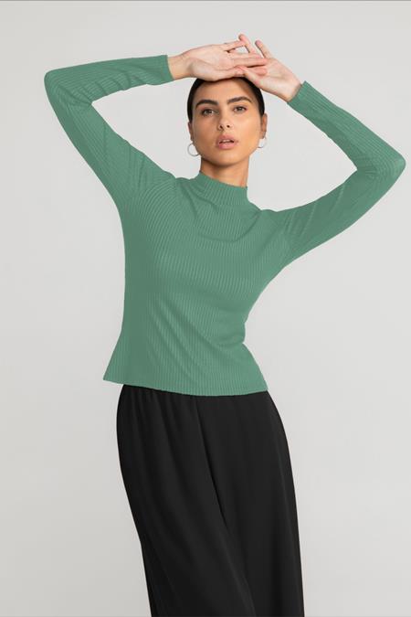 Stand-Up Collar Shirt Dimaya Fern Green