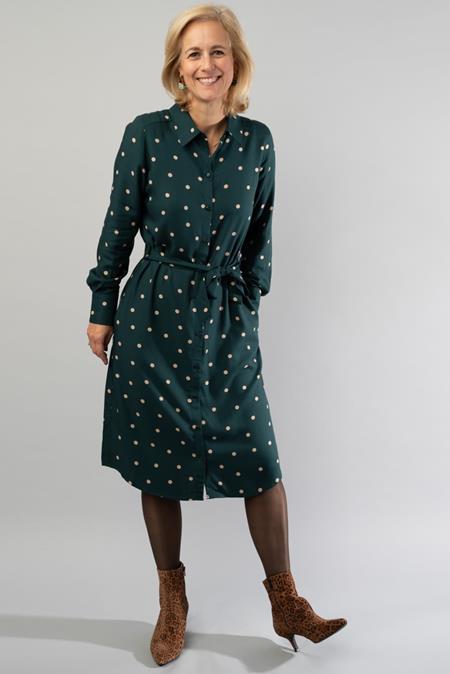 Merel Green Dots Dress