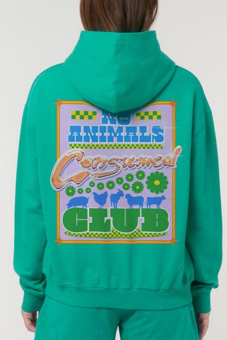 Hoodie No Animals Consumed Club Green