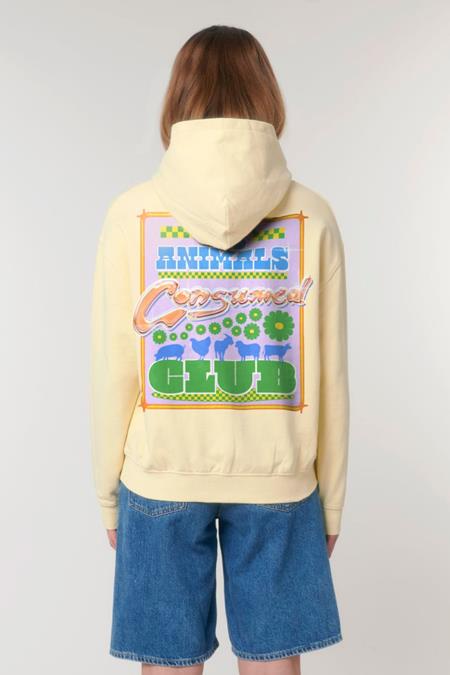 Hoodie No Animals Consumed Club Yellow