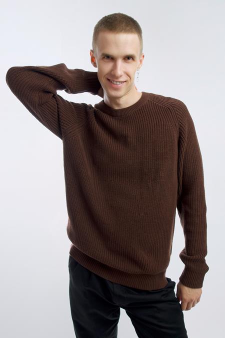 Heavy Knit Jumper Grizzly Brown
