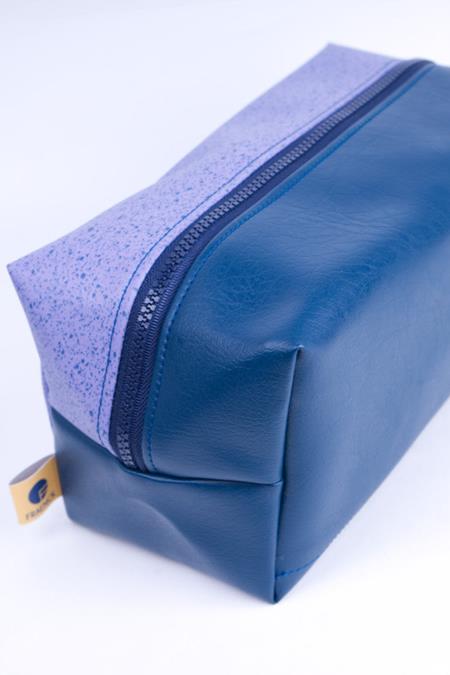 Pencil Case Sam Ns Virm Purple Dark Blue Faux Leather