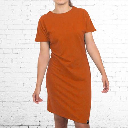 Dress - recycled sweat fabric - Orange 3