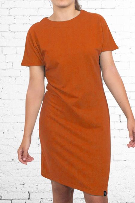 Kleid - Recycelter Sweatstoff - Orange
