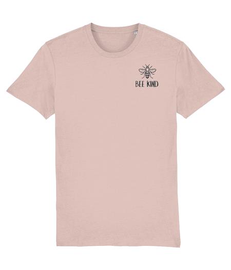 Bee Kind T-Shirt Unisex - Cream Heather Pink 1