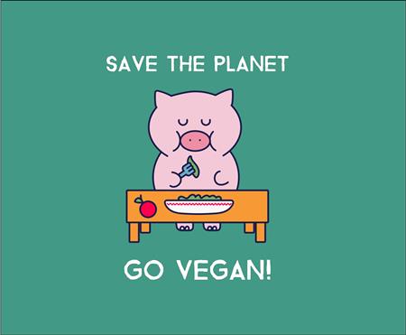 Save the Planet go Vegan - Bio Strampler 2