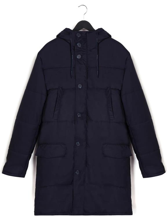 Women's Quilted Parka Navy Blue 1