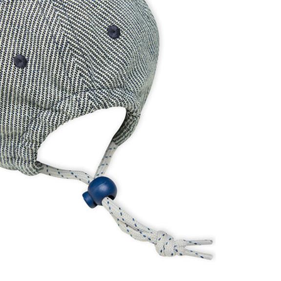 Mütze Chloe Hickory Stripe Blau & Grau 1