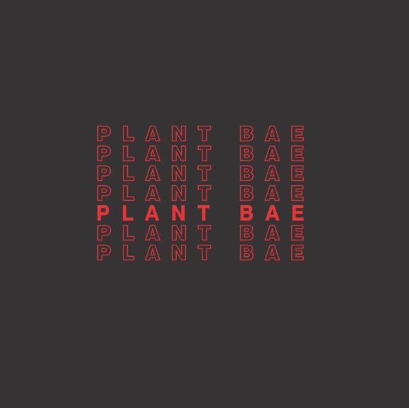 Plant Bae Kleine Print - T-Shirt Zwart 1