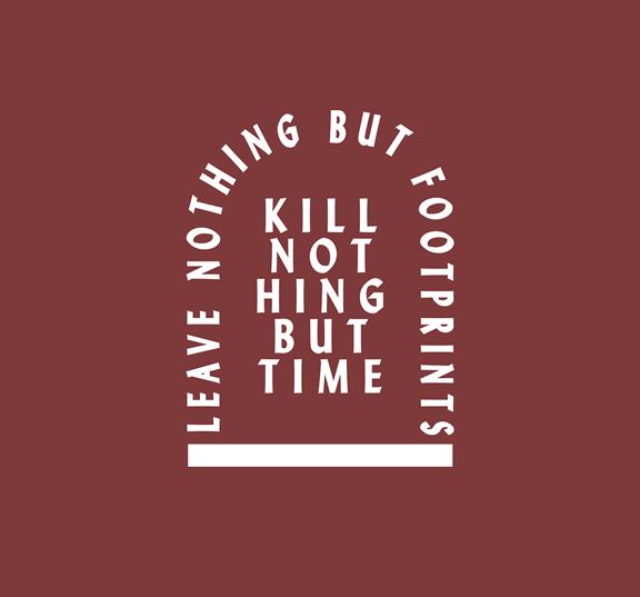 Kill Nothing But Time - Biologisch Katoen T-Shirt Bordeaux 1