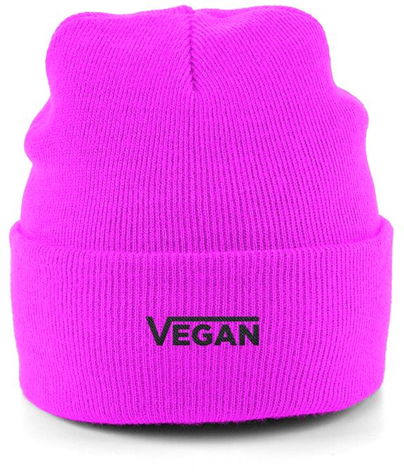 Beanie Unisex Vegan (Vans) - Fluroescent Pink 1