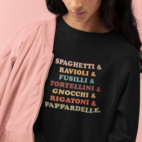 Sweatshirt Pasta Life Black 1