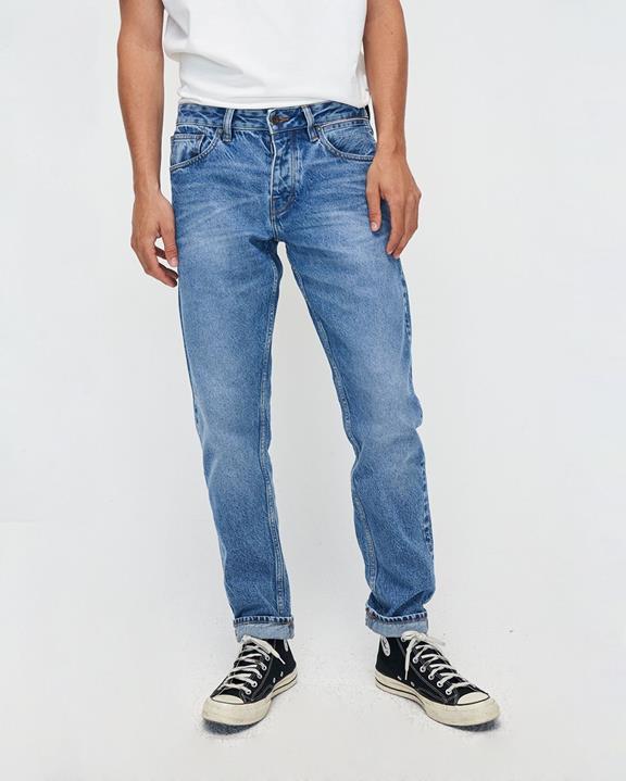 Jeans Regular Slim Jim Oranje Selvedge Antiek Blauw 3