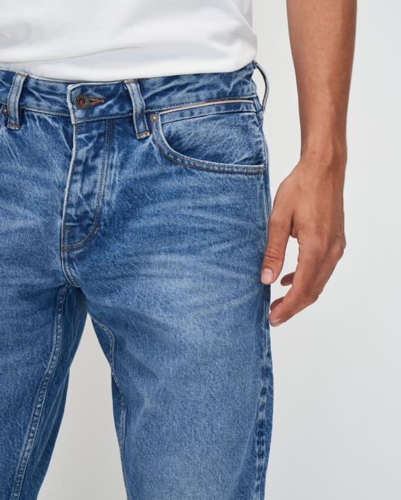 Jeans Regular Slim Jim Oranje Selvedge Antiek Blauw 5