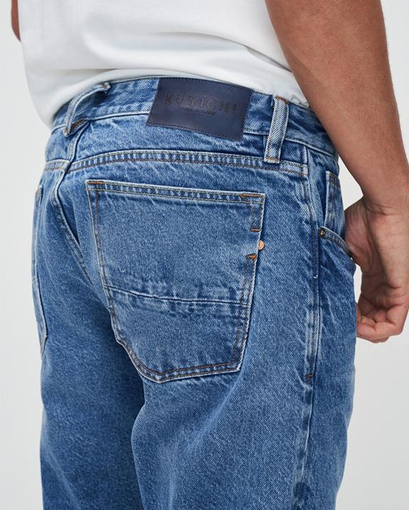 Jeans Regular Slim Jim Oranje Selvedge Antiek Blauw 6