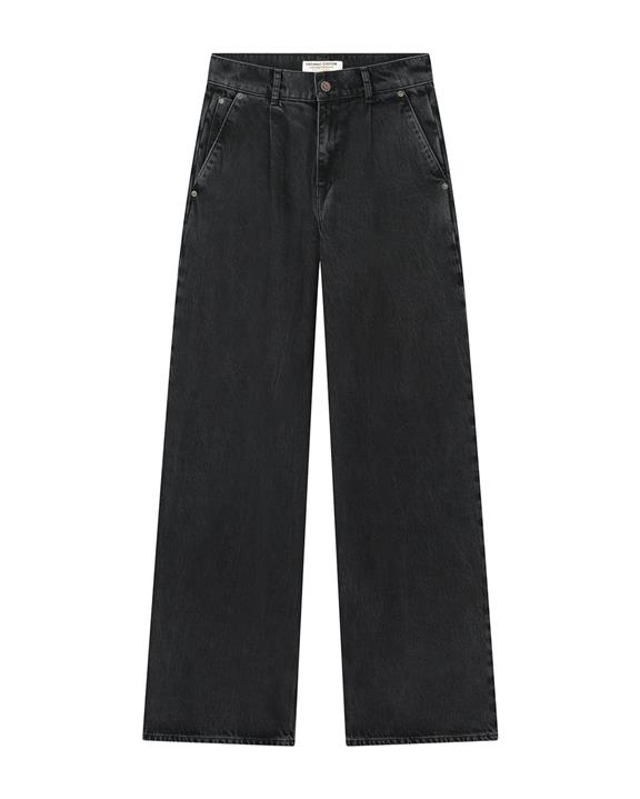 Wide-Leg Pleated Jeans Teigan Black 5