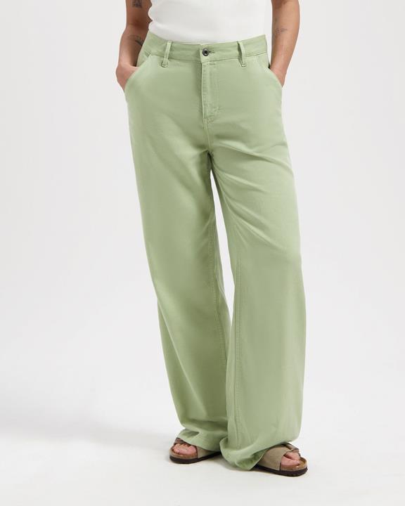 Kuyichi Pantalon Chino Thalia Vert Sauge