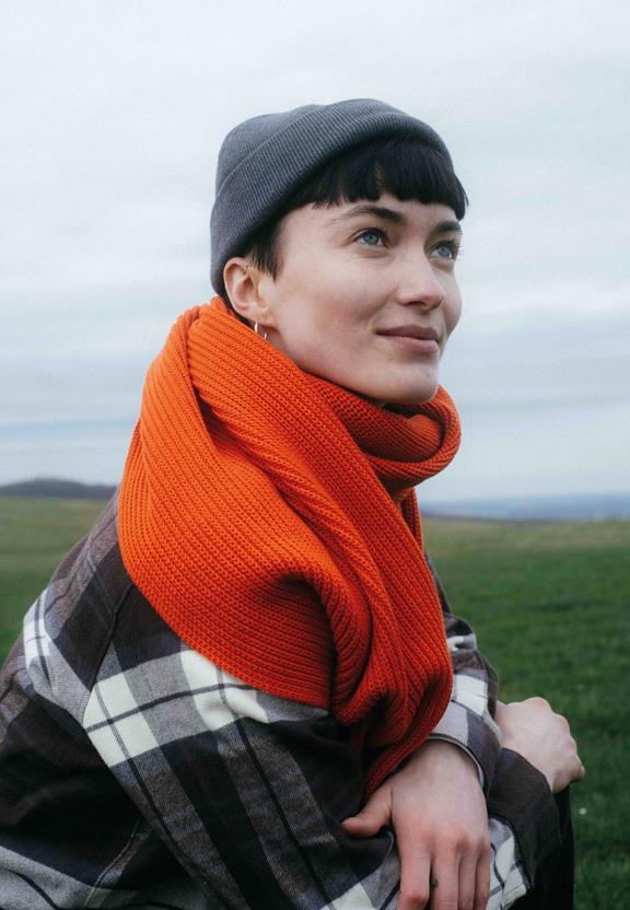 Scarf Rib Knit Nagna Orange from Shop Like You Give a Damn