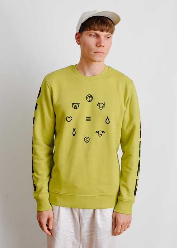 Equal Beings Sweater - Lime - Organic X Recycled 1