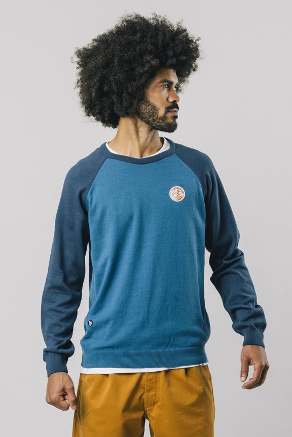 Sweater Color Block Blue 2