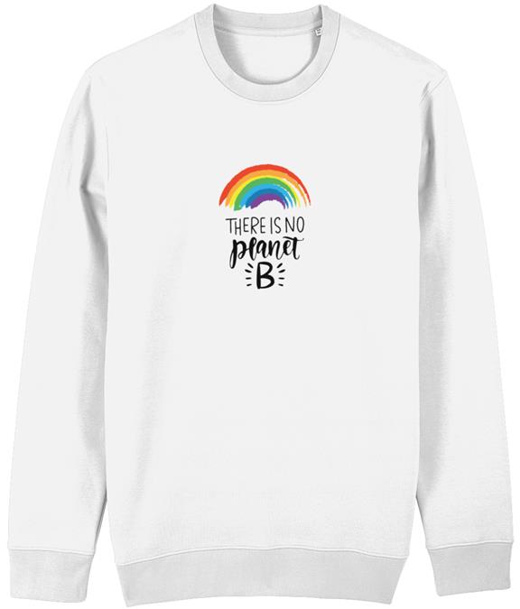 Sweatshirt No Planet B Wit 1