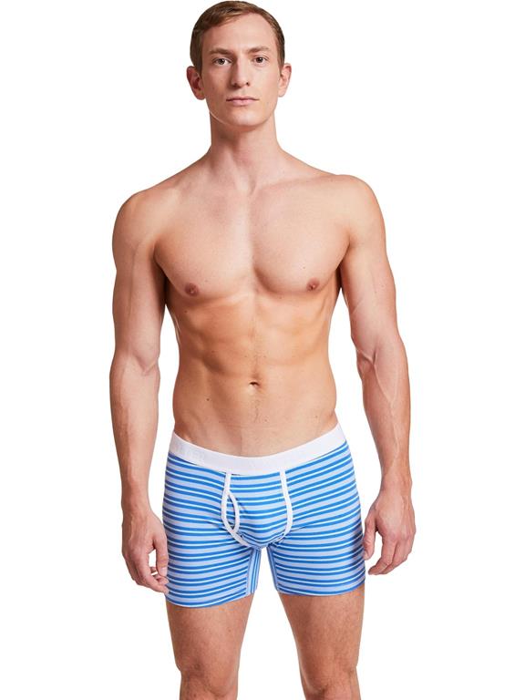 Boxer Shorts Claus Blue / Mint Stripes 1