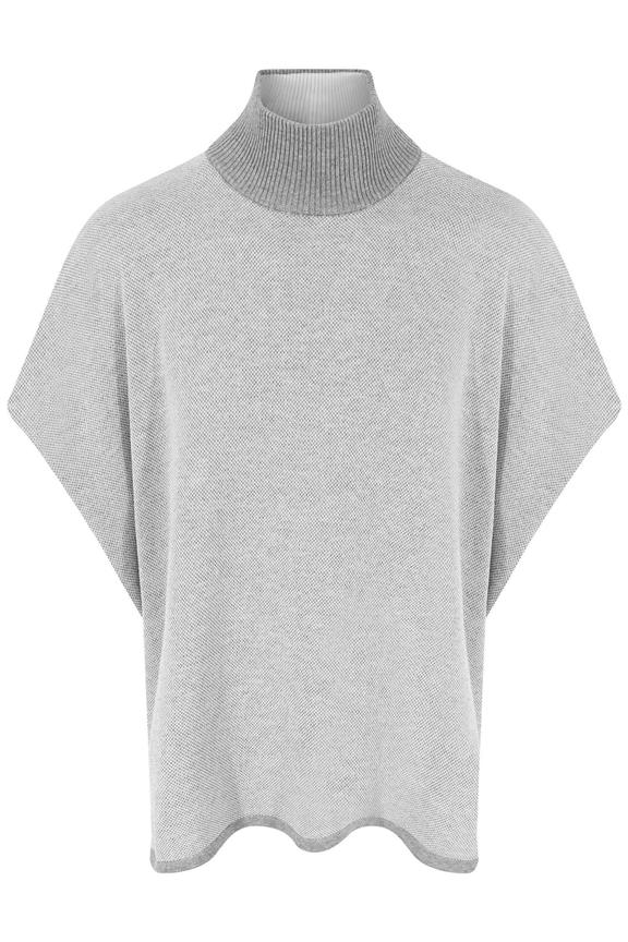 Poncho Knit Grey 1