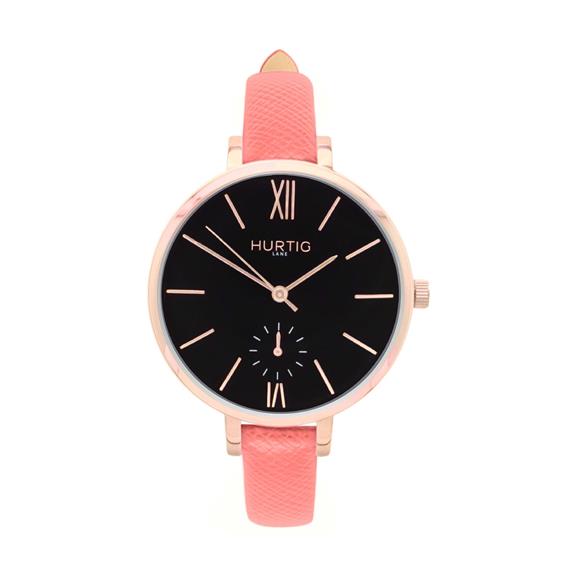 Horloge Amalfi Petite RosÃ©goud Zwart & Koraal from Shop Like You Give a Damn