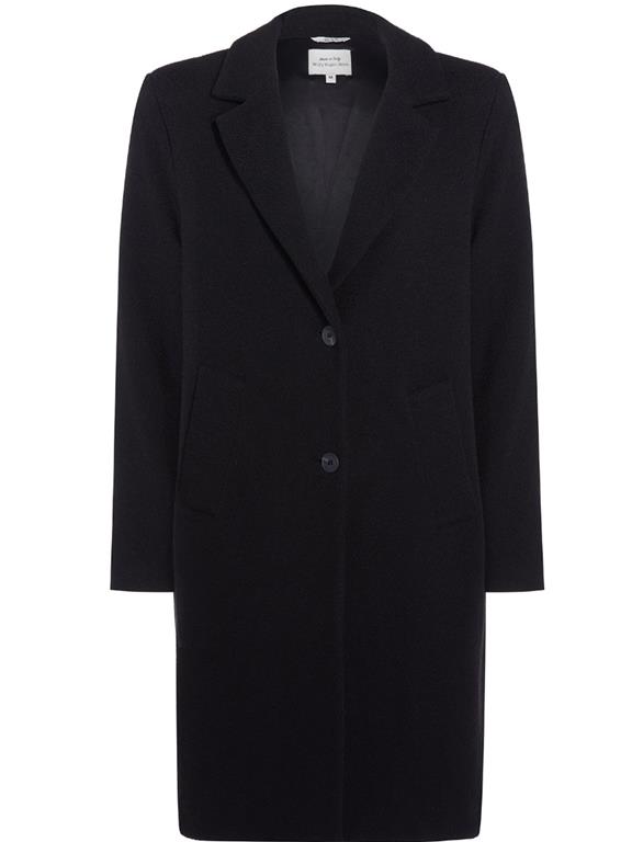 Coat Structured Vegan Wool Black 1