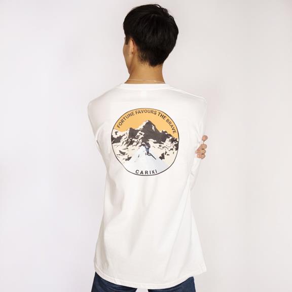 Long Sleeve Climber Fortune Favours The Brave White 1