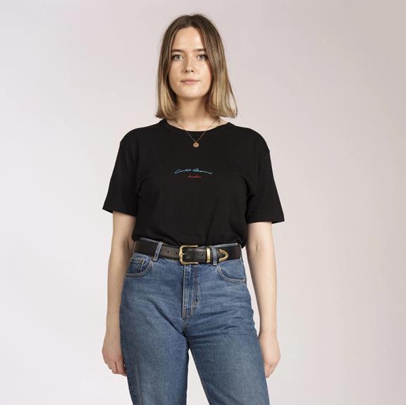 T-Shirt Streetwear Tencel Zwart 1