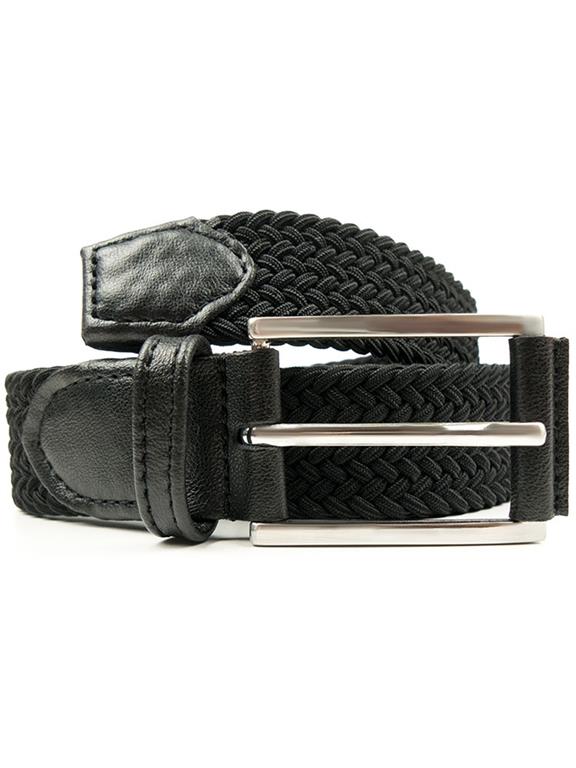 Belt 3.5 Cm Woven Black 1