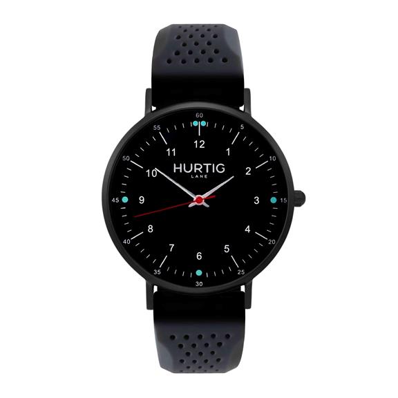Horloge Moderna Rubber Zwart & Donkergrijs 1