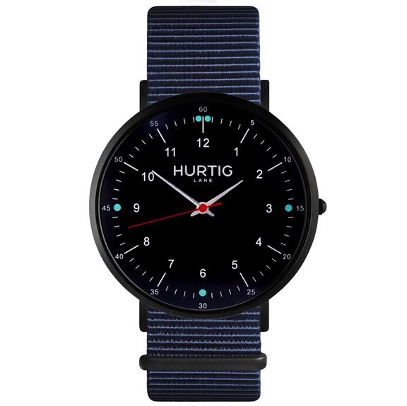 Horloge Moderna Nylon Zwart & Blauw 1