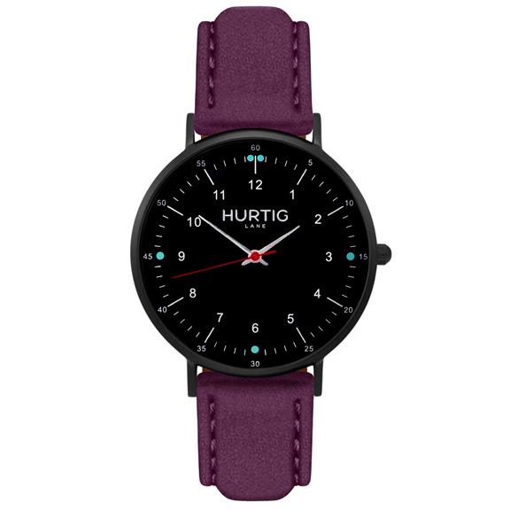 Uhr Moderna Suede Black & Berry Purple 1