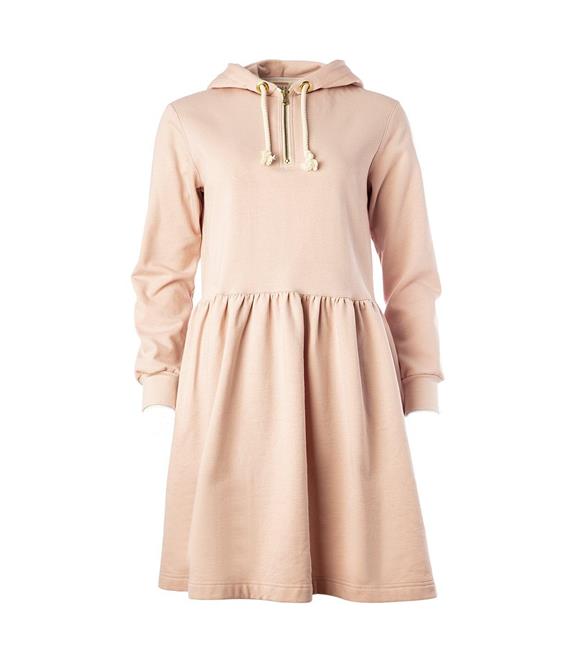 Hoodie Dress Beige/Light Pink 1