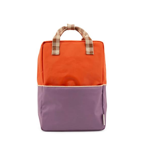 Large Backpack Colourblock Orange Purple 6