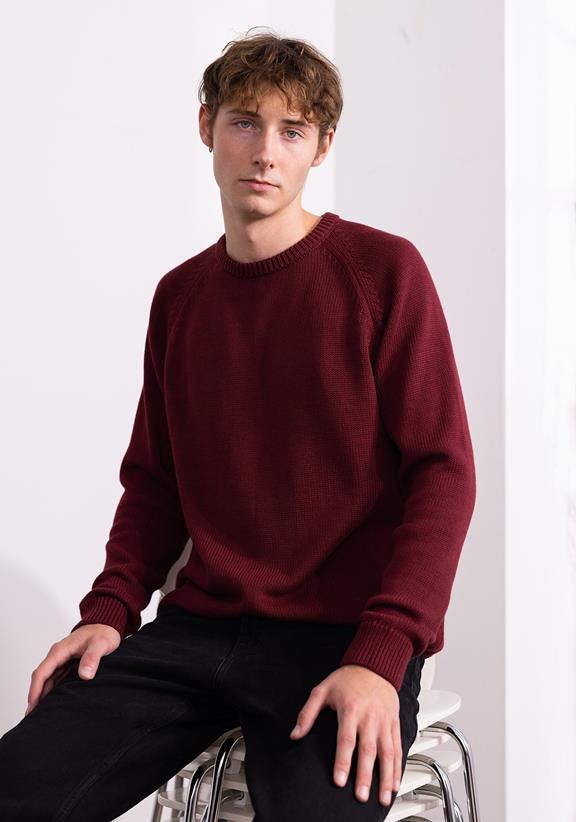 Knitted Sweater Smutje Burgundy 1