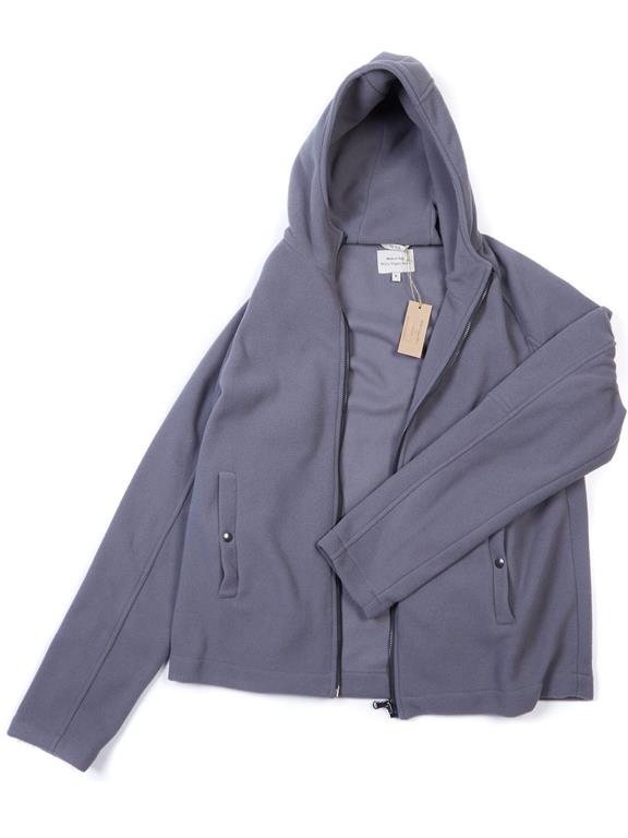 Men's Zip Through Hooded Fleece Grey 2