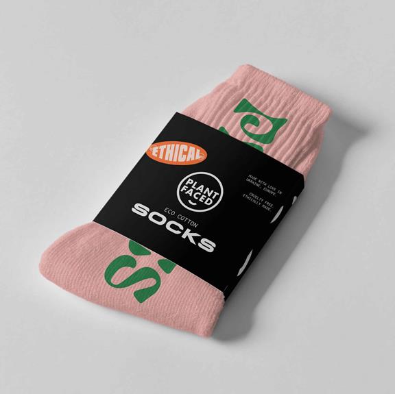 Öko Socken Nur Pflanzen Pink 3