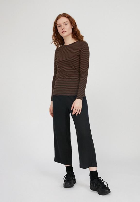 T-Shirt Longsleeves Larenaa - Brown Stripes 4