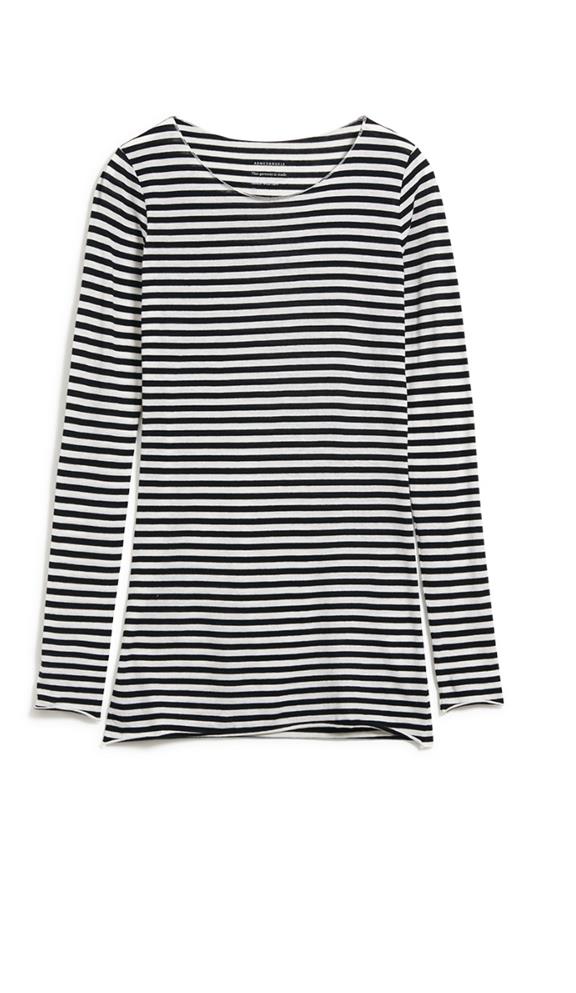 T-Shirt Evaa - Stripes Black White 1
